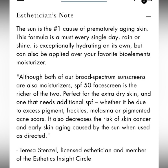 Bioelements SPF 50 facescreen NWT‎ - Picture 8 of 10